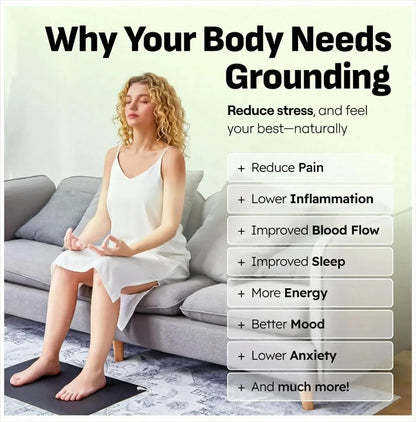 GroundingWell Grounding Mat – Large Indoor Earthing Mat for Barefoot Wellness
