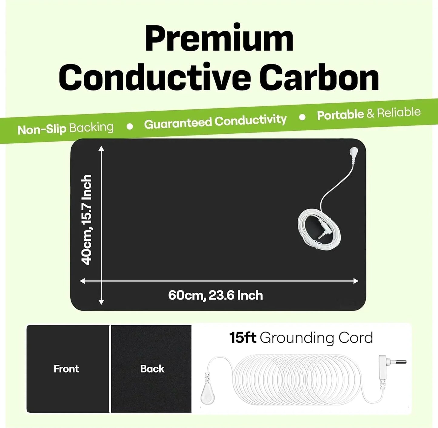 GroundingWell Grounding Mat – Large Indoor Earthing Mat for Barefoot Wellness