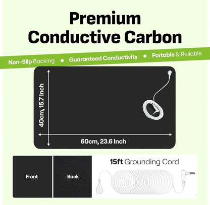GroundingWell Grounding Mat – Large Indoor Earthing Mat for Barefoot Wellness