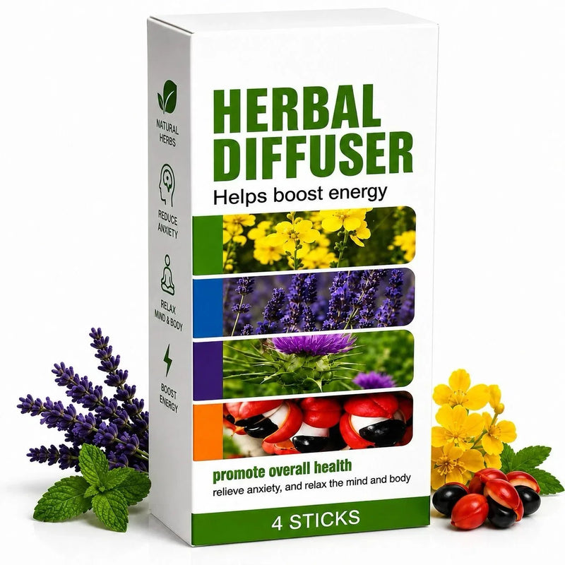 PuffAir Herbal Diffuser 4-Stick Pack – 4 Natural Wellness Blends | 600 Uses