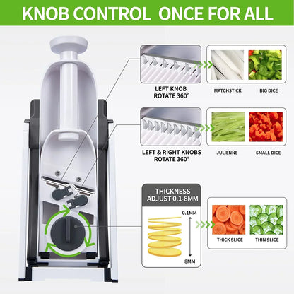 13-in-1 Manual Vegetable Cutter Chopper & Slicer