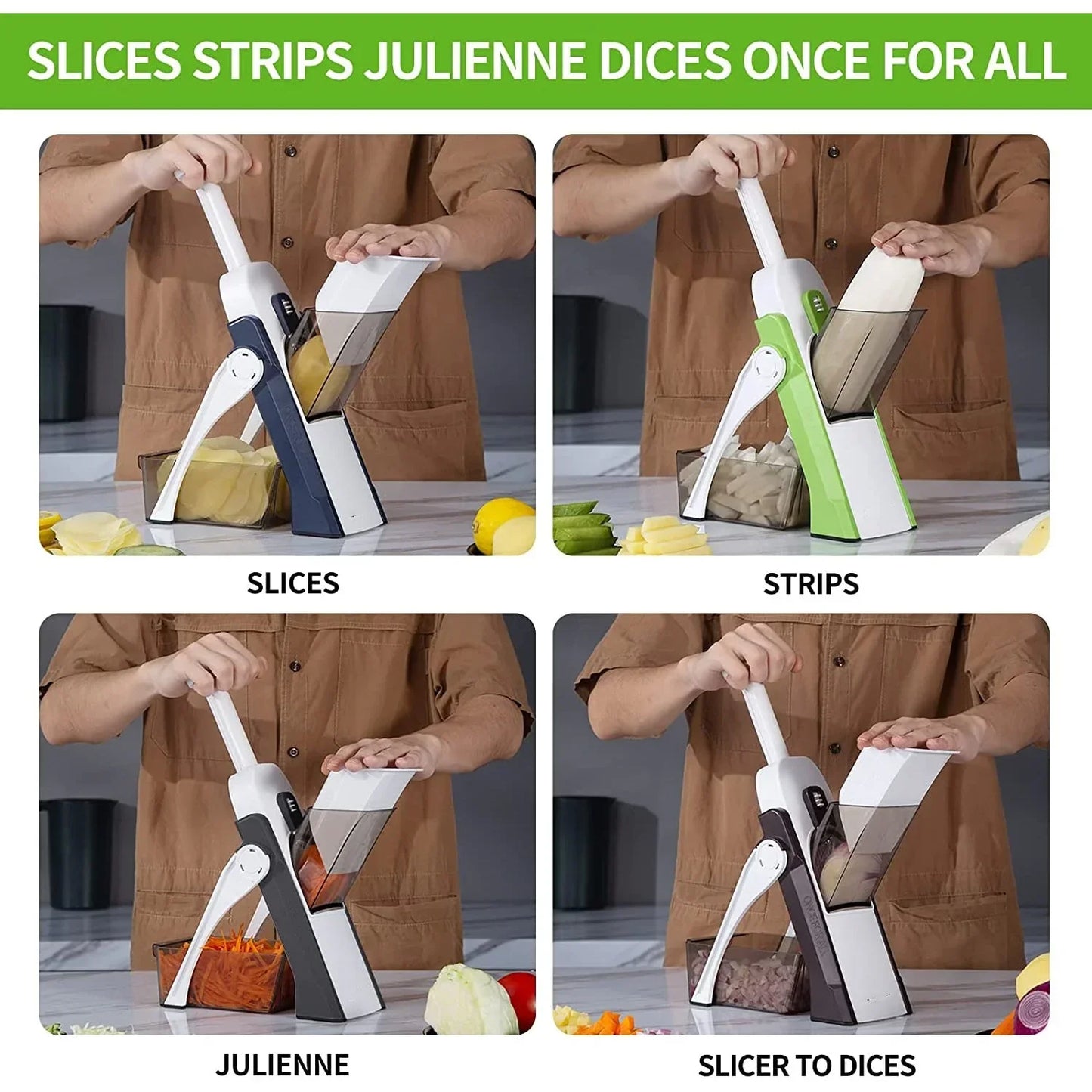 13-in-1 Manual Vegetable Cutter Chopper & Slicer