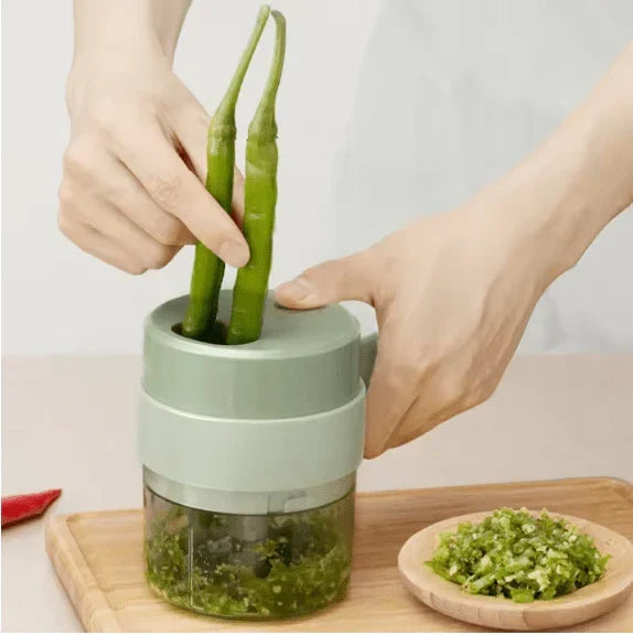 Mini Wireless Electric Food Chopper – USB Rechargeable | One-Button Operation